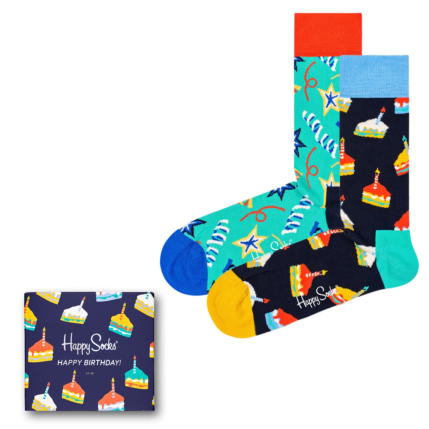 2stuks verpakking Happy Socks Birthday Gift Box Cadeauboxen Overig